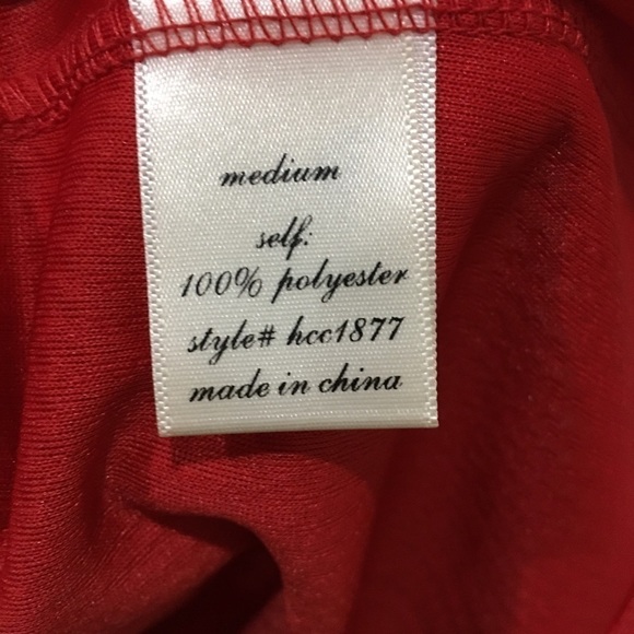 FRANCESCA’S Alya red dress pearl bling trim size medium - Picture 7 of 9